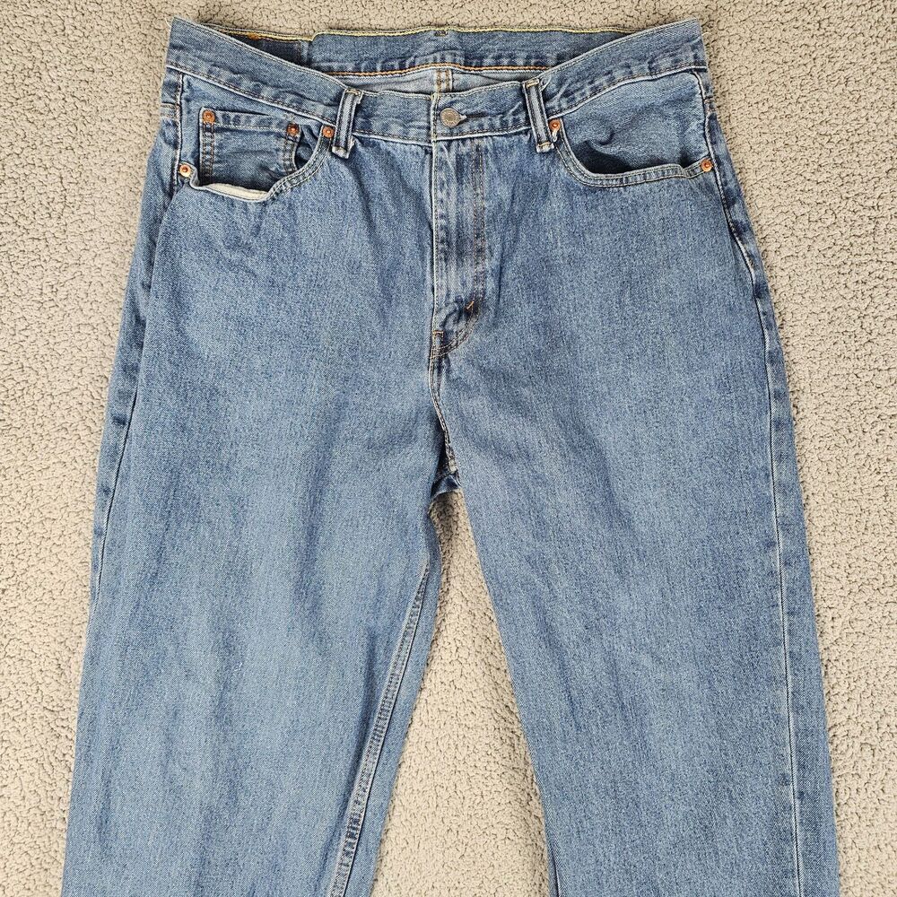 Levis 560 Jeans Mens 35x29 Blue Stonewash Loose Fit Tapered Leg Comfort Workwear